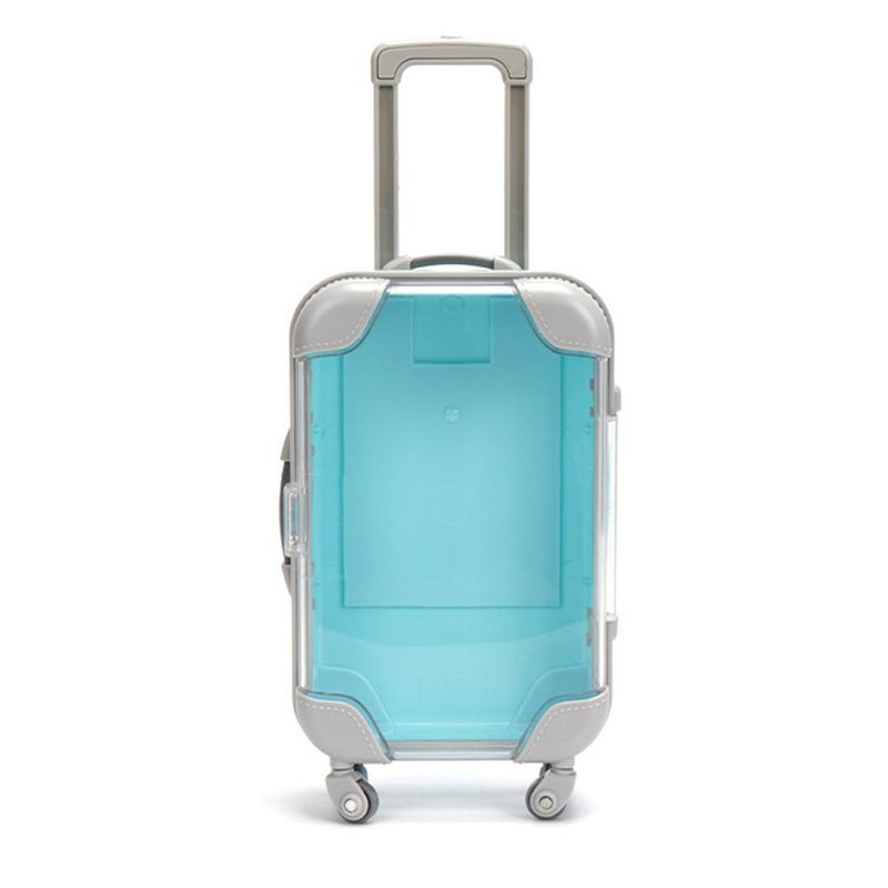 Mini Creative Movable Trolley Case Storage Box, Simulated Eyelash Cosmetic Storage Small Suitcase